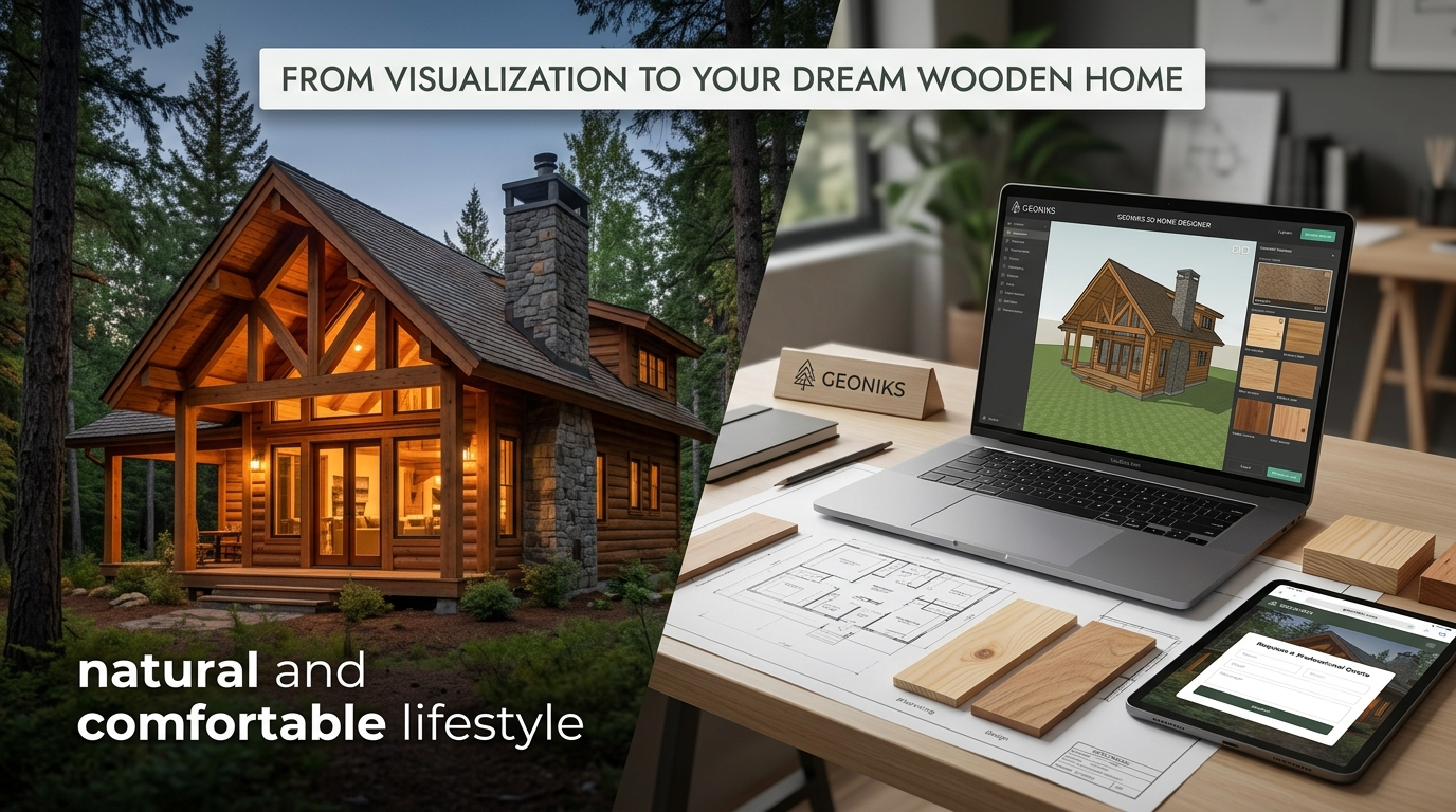 Geoniks 3D timber house design
